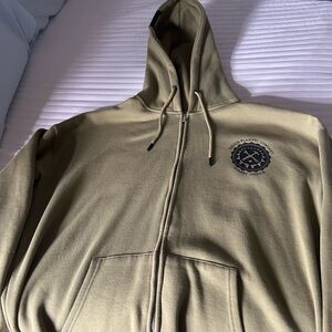 Olive Green Zip-Up Hoodie